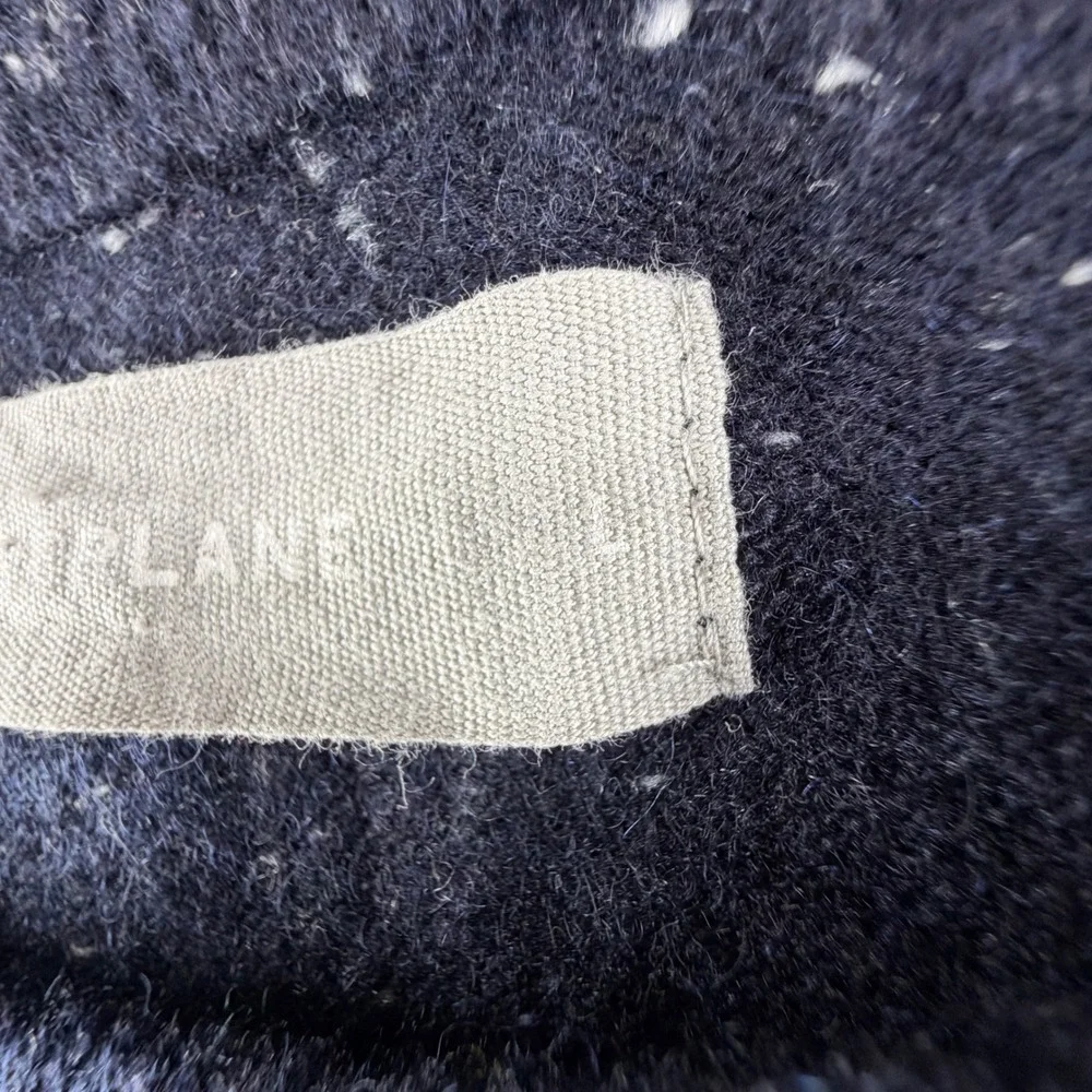 Everlane Mens Cashmere Crewneck Sweater Navy Blue Speckled Donegal Size L